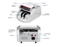 Conta Banconote Professionale con Rilevatore di Banconote False e Display Led 4